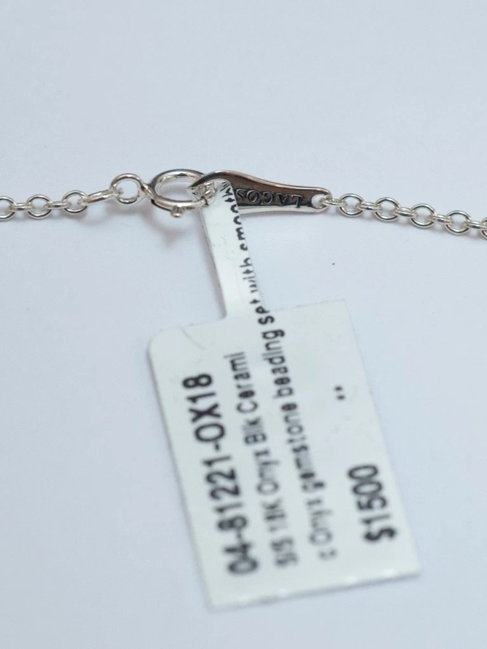 Unbranded Silver Chain Necklace with Tag Pendant